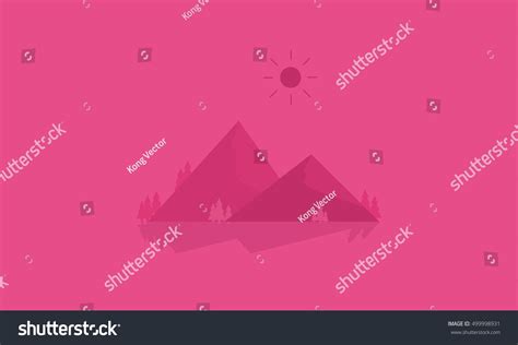 Mountain Cartoon Silhouettes Vector Flat Illustration Stock Vector (Royalty Free) 499998931 ...