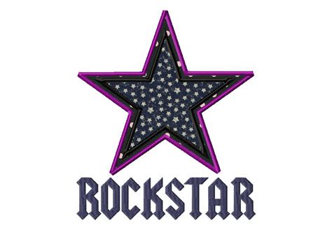 Free Rockstar Design Includes Both Applique and Fill Stitch – Daily ...