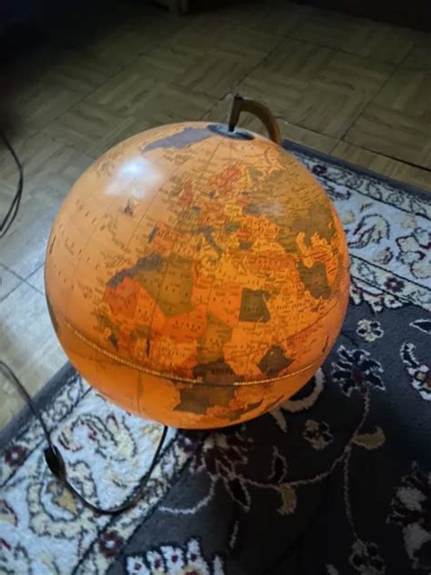 VTG LIGHT UP globe World Globe by George F. Crams Lamp 12 Inch $35.00 ...