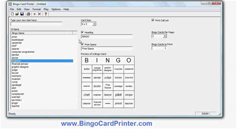 Bingo Card Generator Software Free - softwarekindl