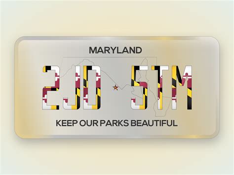 MD License Plate by Andrew Reidlinger on Dribbble