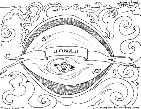 Jonah Bible Coloring Page