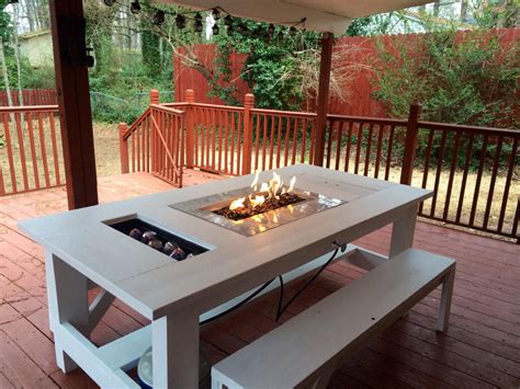 Outdoor Table With Fire Feature - Everything Furniture