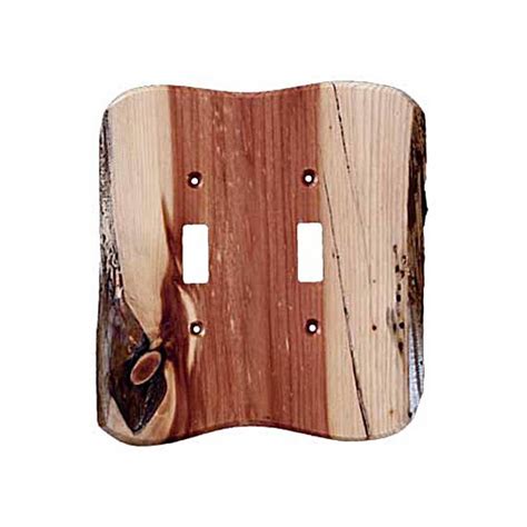 Rustic Double Toggle Switch Plate (3 wood options)