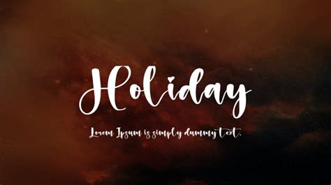 Holiday Font : Download Free for Desktop & Webfont