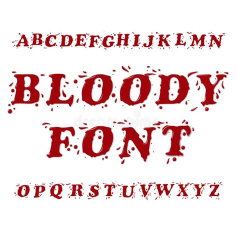 Bloody Font stock vector. Image of pattern, dimensional - 52447513