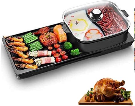 Review 2 in 1 Electric Teppanyaki Table Grill,Balcony Grill Indoor Grill,Barbecue Electric Grill ...