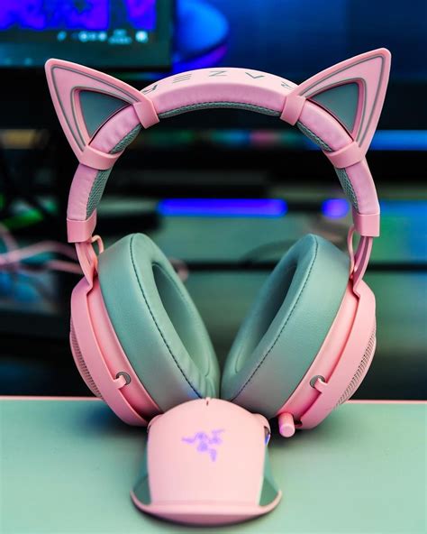 Purrfectly Pink 😍🐈 #razer #gaming | Cat headphones, Razer, Gaming headphones