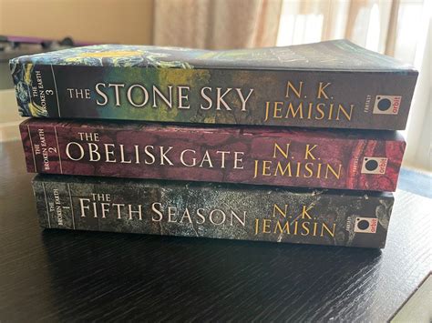 Broken earth trilogy set by NK Jemisin (the fifth season, obelisk gate ...