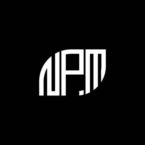 NPM letter logo design on BLACK background. NPM creative initials ...