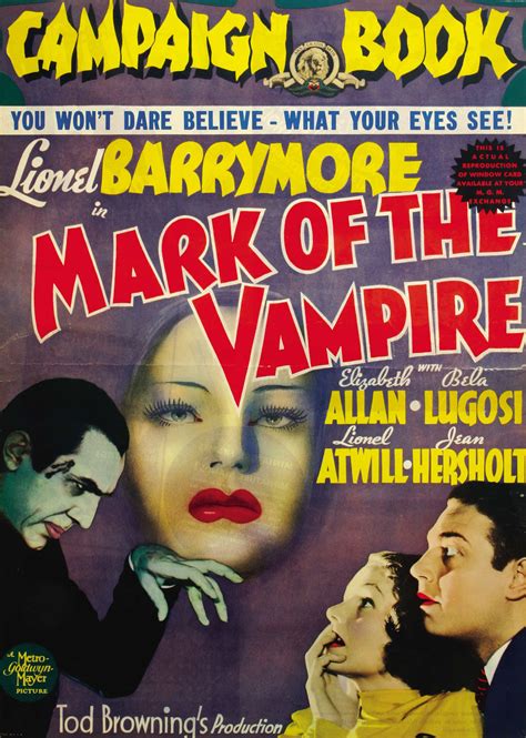 Mark of the Vampire, 1935 | Vampire, Best movie posters, Classic horror movies