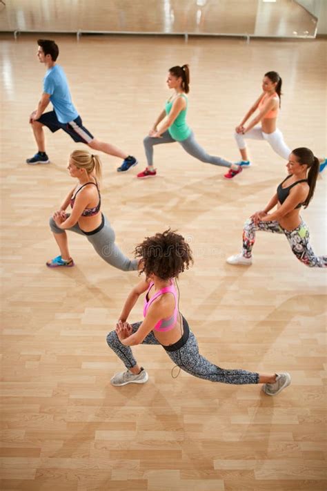 Top View on Fitness Class with Exercisers Stock Photo - Image of class, physical: 77357312