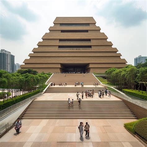 Binfer | midjourney reinvents ancient ziggurat pyramid as modern cultural landmarks