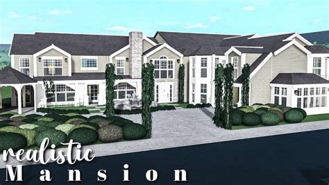 Realistic Suburban Mansion Bloxburg Speedbuild - YouTube