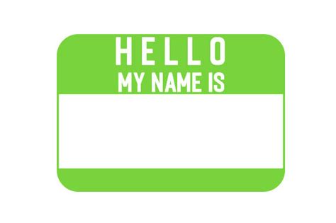 Hello. My Name is... (sticker) SVG Cut file by Creative Fabrica Crafts ...