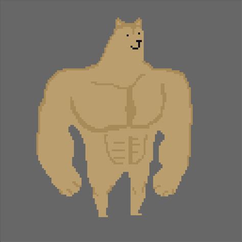 Swole Doge : r/PixelArt