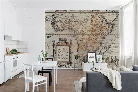 Vintage Africa Map wallpaper - Happywall