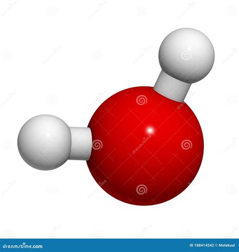 Water Molecule, Chemical Structure. Stock Illustration - Illustration of mineral, solution ...