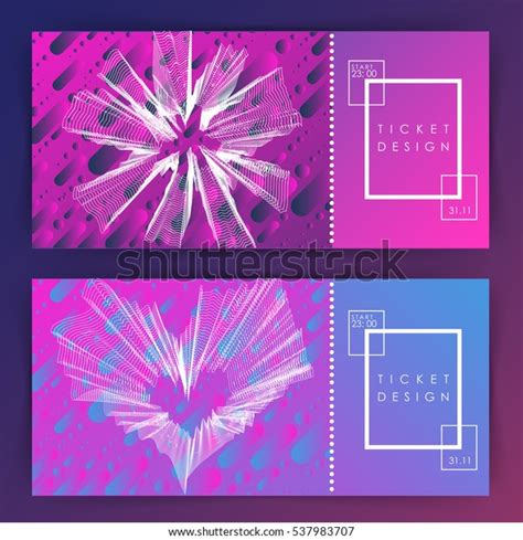 Ticket Design Party Invitation Template Two Stock Vector (Royalty Free ...