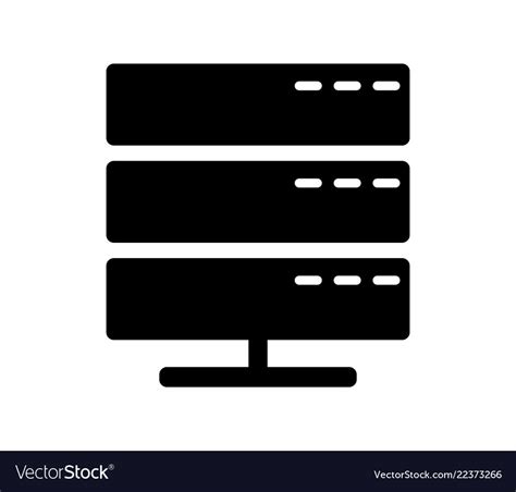 Database server icon Royalty Free Vector Image