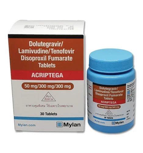 ACRIPTEGA 50 MG 300 MG Dolutegravir, Lamivudine, Tenofovir, Disoproxil Fumarate Tablets, Hetero ...