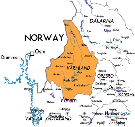 Varmland Sweden Map - ToursMaps.com