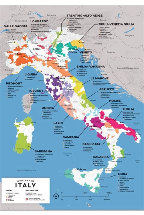 Italy Wine Map in 2020 | Italian wine, Wine folly, Italy map