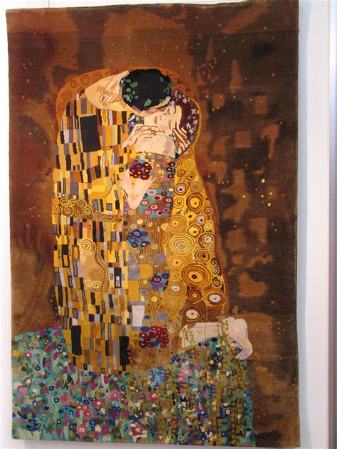 Klimt - the kiss as a wall carpet