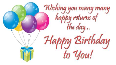 Short Birthday Wishes & Greetings Images - Wish You Many Many Happy Returns (#671733) - HD ...