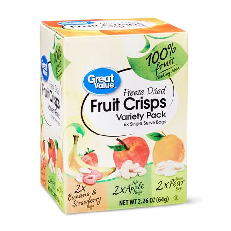 Great Value Freeze Dried Fruit Crisps Variety Pack, 6 Count - Walmart.com