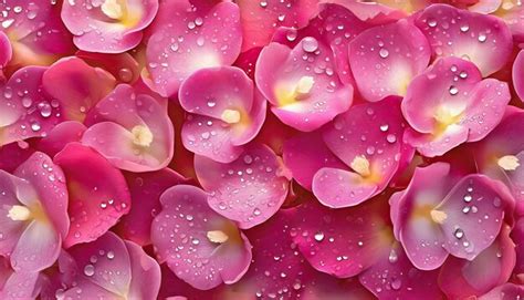 Premium AI Image | Refreshing Pink Rose Petals and Water Droplets