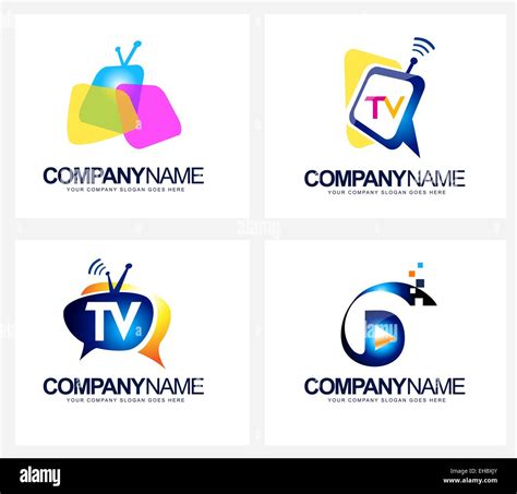 Tv Broadcast Logo. Creative vector icon design for television Stock ...