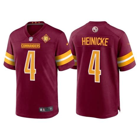 Washington Commanders 4 Taylor Heinicke Burgundy 90th Anniversary Vapor Limited Jersey