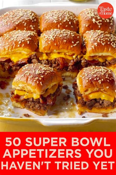 50 Super Bowl Appetizers You Haven't Tried Yet | Superbowl food ...