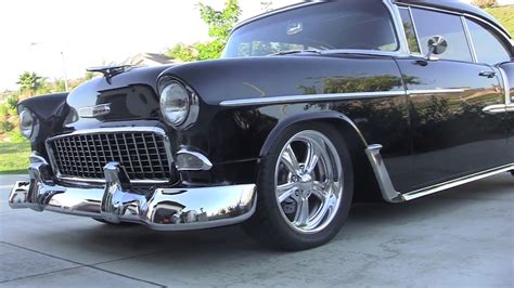 1955 Chevrolet Bel Air Black Restored - YouTube