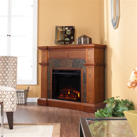 Cartwright Convertible Electric Fireplace - Mission Oak