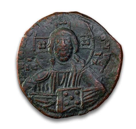 Coins - World Coins - Byzantine Follis - Bust of Christ, 976 to 1029 CE ...