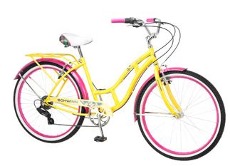 26″ Schwinn Clairmont Women’s Cruiser Bike, Yellow/Pink – Utah Sweet ...