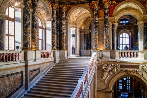 VIENNA, AUSTRIA - November 11, 2015: Beautiful Decoration of Interior Palace Schloss Belvedere ...