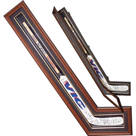 Hockey Pucks: Hockey Stick Display Cases: Stick With Wood