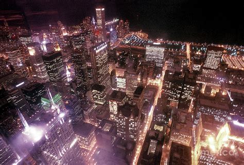 Chicagoland Skyline in the Night Photograph by Wernher Krutein