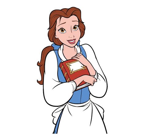 Belle Holding Book Belle Beauty And The Beast - Clip Art Library