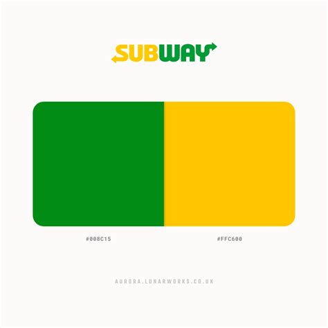 Subway Color Palette | Logo color schemes, Flat color palette, Brand ...