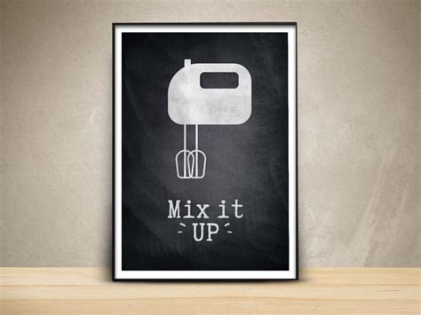 Mix It up Printable Artwork, Instant Digital Download, Kitchen Art, Cook Fan, Home Wall Art ...