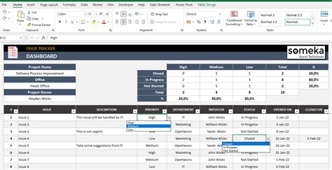 Issue Tracker Excel Template | Instant Download