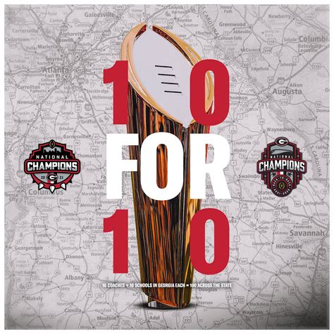 Georgia Football on Twitter: "10 coaches ️ 10 Schools The Dawgs are on ...