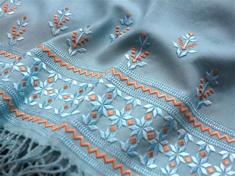 Khamak shawl, Afghanistan “ Khamak is a fine hand embroidery technique. By counting the thread ...