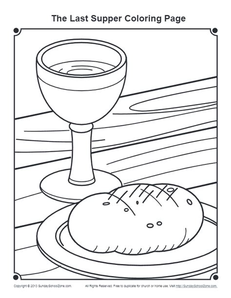 Last Supper Coloring Pages