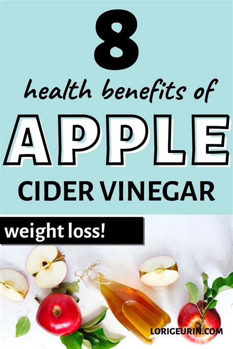 8 Health Benefits Of Apple Cider Vinegar | LoriGeurin.com