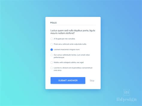 Polls UI Design by Ildiko Gaspar on Dribbble